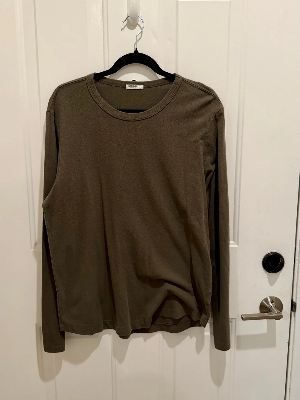 Buck mason Olive Long-Sleeve shirt Large